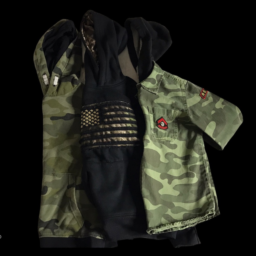 Boys a lot sweatshirts hoodies camo set of 3